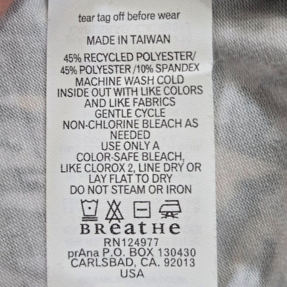 prAna Womens L Sonja Dress Short Floral Print Strappy Athletic Beluga Burst NEW - Picture 11 of 11
